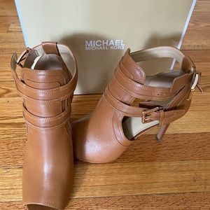 michael kors open toed booties